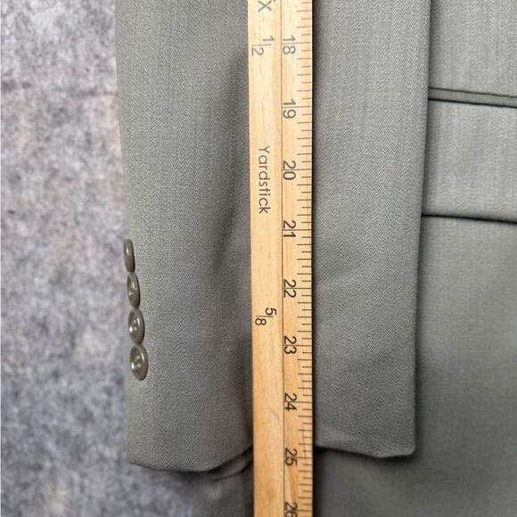 Jones New York Blazer Jacket Men Gray 100% Pure Wool Long Sleeve Single Breasted - Picture 2 of 10